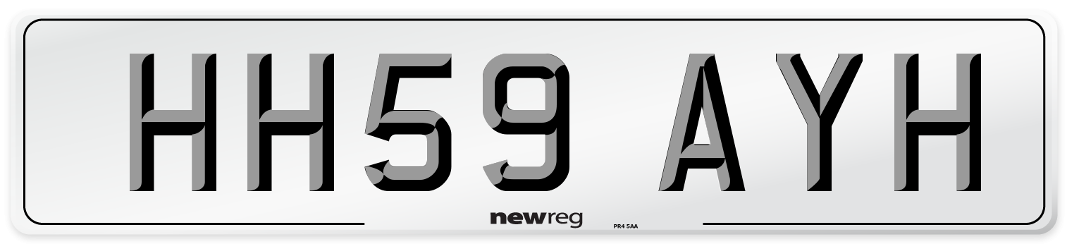 HH59 AYH Number Plate from New Reg